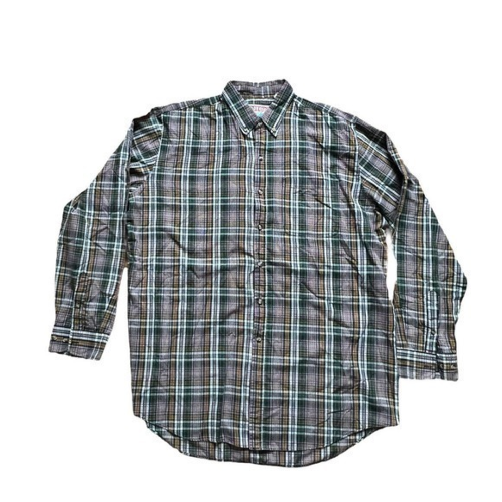Vintage McGregor Classics Mens‎ Oxford Button Down Shirt Plaid XLT